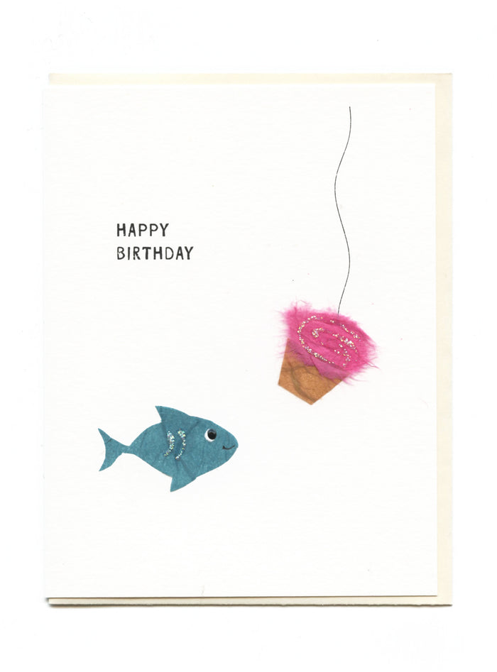 "Happy Birthday" Shark with Cupcake